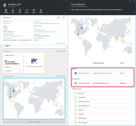 Cloud applications outage, Cloud Applications problems, Geo Replication screen