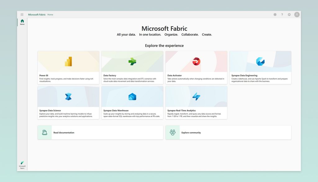 Microsoft Fabric interface screenshot.